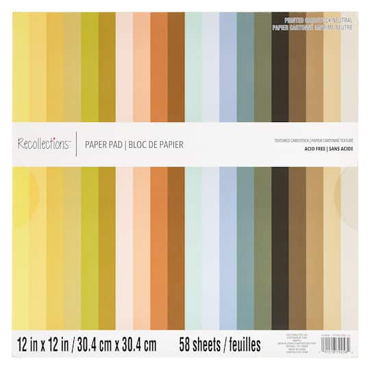 6 Packs: 58 ct. (348 total) Neutral Paper Pad, 12&#x22; x 12&#x22; by Recollections&#x2122;